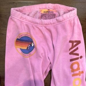 Aviator Nation Sold Out Pink Spellout Sweats